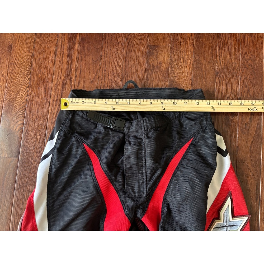 Fox Racing Motocross Pants Mens 32 Red Black White MX Dirt Bike Riding Gear - Picture 6 of 11